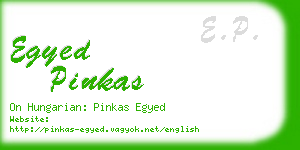 egyed pinkas business card